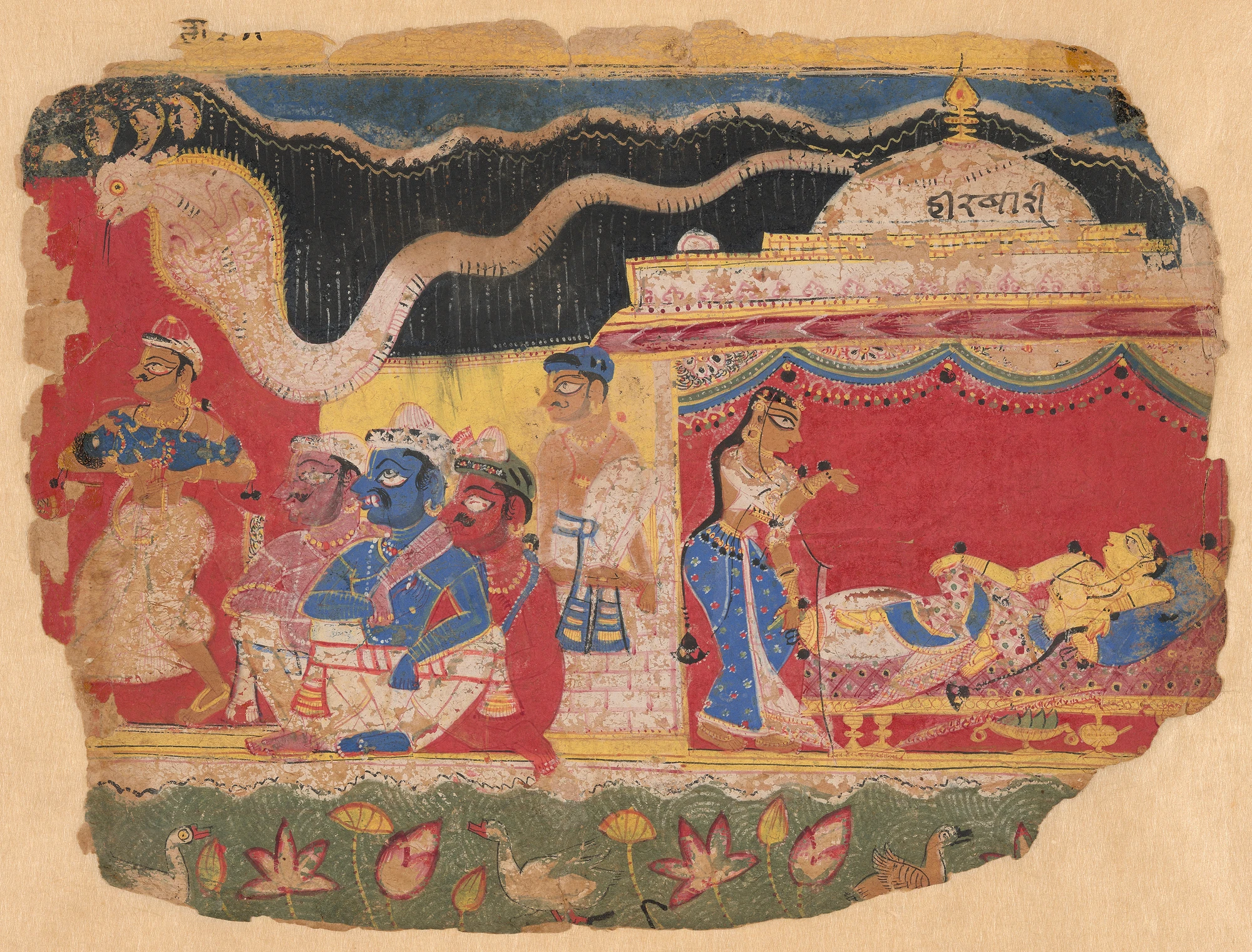 The Infant Krishna Spirited Away by Vasudev