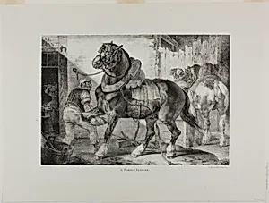 A French Farrier, plate 12 from Various Subjects Drawn from Life and on Stone (The English Suite) by Jean Louis André Théodore Géricault