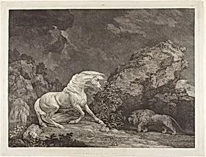 A Horse Frightened by a Lion