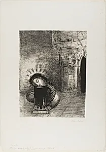 A Long Chrysalis, the Color of Blood, plate 2 of 6 by Odilon Redon