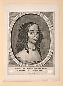 Albertine Agnes, Princess of Orange Nassau, from Nine Portraits by Cornelis Visscher