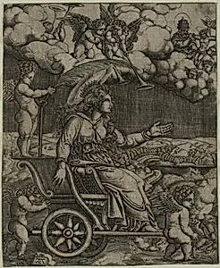 Allegory with a Woman in Roman Dress on a Triumphal Chariot