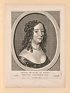Amalia van Solms, wife of Frederick Henry, from Nine Portraits by Cornelis Visscher