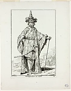 Ambassadeur du Siam, plate sixteen from Caravanne du Sultan à la Mecque