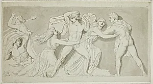 Amphion and Zethus Delivering their Mother Antiope from the Fury of Dirce and Lycus by John Flaxman