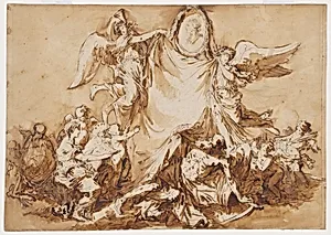 An Allegory of the Arts Vanquishing Time, Surmounted by a Medallion Portrait of King Stanislaw August of Poland as Patron of the Arts
