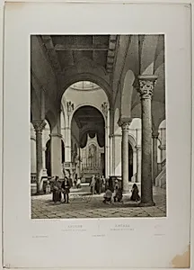 Ancona: Interior of St. Syriacus, plate 38 from Italie Monumentale et Pittoresque