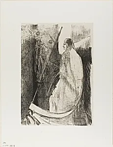 And Another Angel Came Out of the Temple Which is in Heaven, and He Also Having a Sharp Sickle, plate 7 of 12 by Odilon Redon