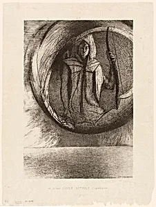 And Beyond, the Astral Idol, the Apotheosis, plate 2 of 6 by Odilon Redon