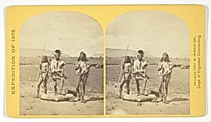 Apache Indians, as they appear ready for the war-path, No. 33 from the series "Geographical Explorations and Surveys West of the 100th Meridian" by Timothy O'Sullivan