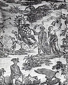 Apotheosis of Franklin (Furnishing Fabric)