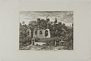 Aqueduct Below the Monastery of St. Bonaventura in Rome, plate ten from Die Römische Ansichten