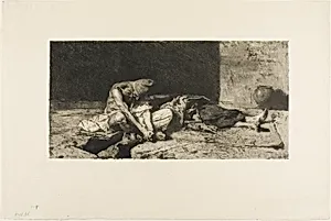Arab Watching the Body of His Friend