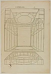 Architectural Drawing from Le livre d' Architecture, plate 68 from Woodcuts from Books of the XVI Century
