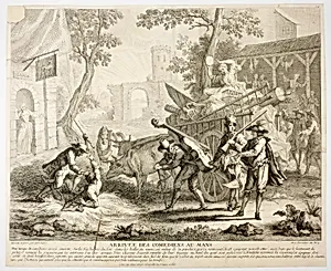 Arrival of the Comedians by Jean-Baptiste Oudry
