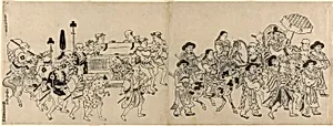 Arrival of the Korean Embassy in Edo by Torii Kiyonobu I