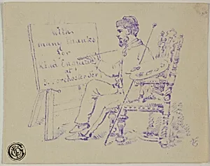 Artist Seated at Easel