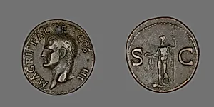 As (Coin) Portraying Agrippa by Ancient Roman