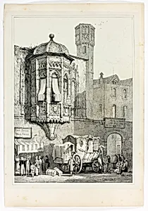 At Cologne, from Facsimiles of Sketches made in Flanders and Germany by Samuel Prout