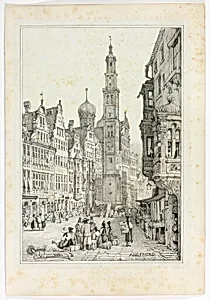 Augsburg, from Facsimiles of Sketches made in Flanders and Germany by Samuel Prout