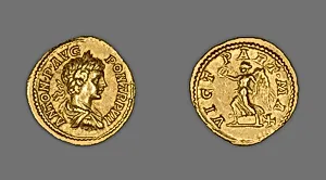 Aureus (Coin) Portraying Emperor Caracalla by Ancient Roman
