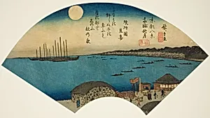 Autumn Moon at Takanawa (Takanawa shugetsu), from the series "Eight Views of the Eastern Capital (Toto hakkei)" by Utagawa Hiroshige