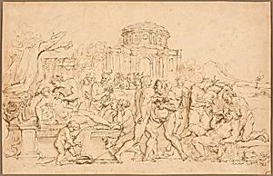 Bacchus and Ariadne, with Silenus, Nymphs and Satyrs