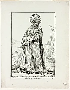 Bacha à trois Queues, plate four from Caravanne du Sultan à la Mecque