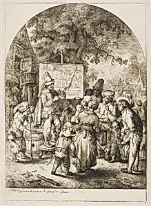 Ballad Singer at a Country Fair by Christian Wilhelm Ernst Dietrich
