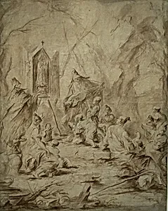 Ballad Singer at a Shrine of the Virgin