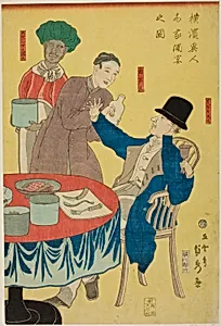 Banquet at a Foreign Merchant House in Yokohama (Yokohama ijin shoka shuen no zu)