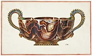 Basin with Enamelled Handles, Decorated with Dragon and Ram Heads