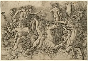 Battle of Sea-Gods, Left Half of a Frieze by Andrea Mantegna