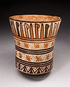 Beaker with Horizontal Bands of Geometric Motifs by Nasca