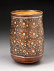 Beaker with Repeated Circular Motif by Nasca