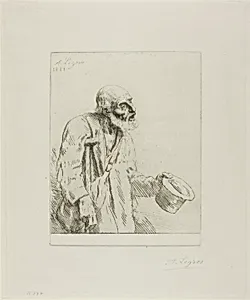 Beggar with Crutches by Alphonse Legros