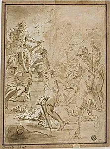 Beheading of Male Saint in Presence of Roman Ruler