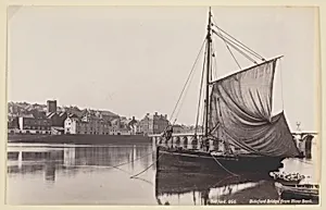 Bideford Bridge from River Bank by Francis Bedford