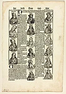 Bishops, Prophets, and Kings from Schedel Weltchronik (Schedel's World History), Plate 10 from Woodcuts from Books of the 15th Century by Unknown artist