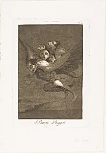 Bon voyage, plate 64 from Los Caprichos by Francisco José de Goya y Lucientes