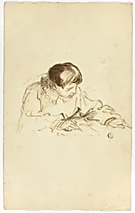 Boy Writing or Sketching