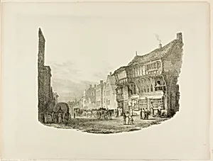Bridge Street, Chester, from Lithographic Impressions of Sketches From Nature