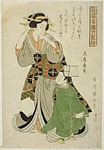 Bunya no Yasuhide, from the series "Fashionable Children as the Six Immortal Poets (Furyu kodakara rokkasen)"