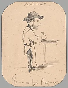 Caricature of a Man in the Small Hat by Claude Monet