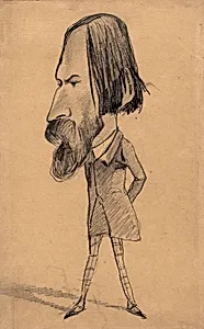 Caricature of Auguste Vacquerie by Claude Monet