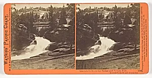 Cascade Between the Vernal and the Nevada Falls, Yosemite Valley, Mariposa County, Cal., No. 1083 from the series "Watkins' Pacific Coast"