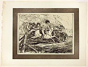 Cavalry Charging, from the first issue of Specimens of Polyautography