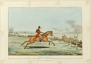 Charging an Ox-fence, plate three from Indispensable Accomplishments