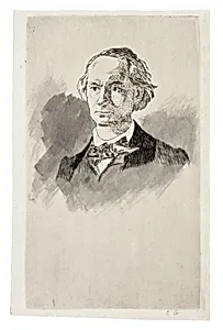 Charles Baudelaire, Full Face III by Édouard Manet