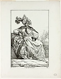Chef des Eunuques, plate 20 from Caravanne du Sultan à la Mecque by Joseph Marie Vien, I